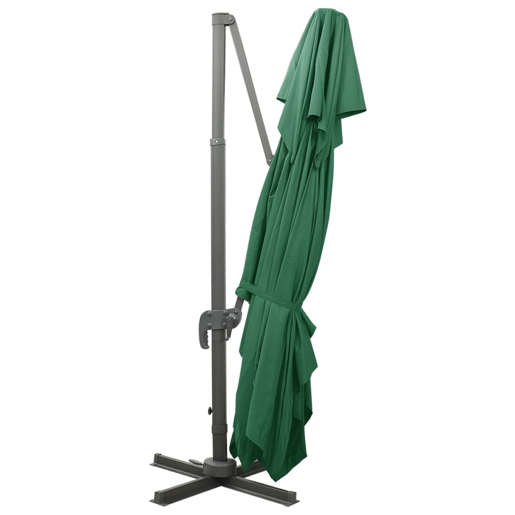 Cantilever Umbrella with Ventilation 400 x 300 cm Green