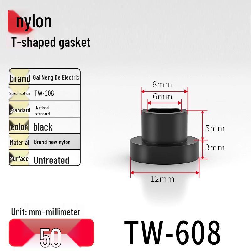 T-förmiger Nylon-Kunststoff-Dichtungsring und Schraubwellenhülse (Für dich: M2-M35)