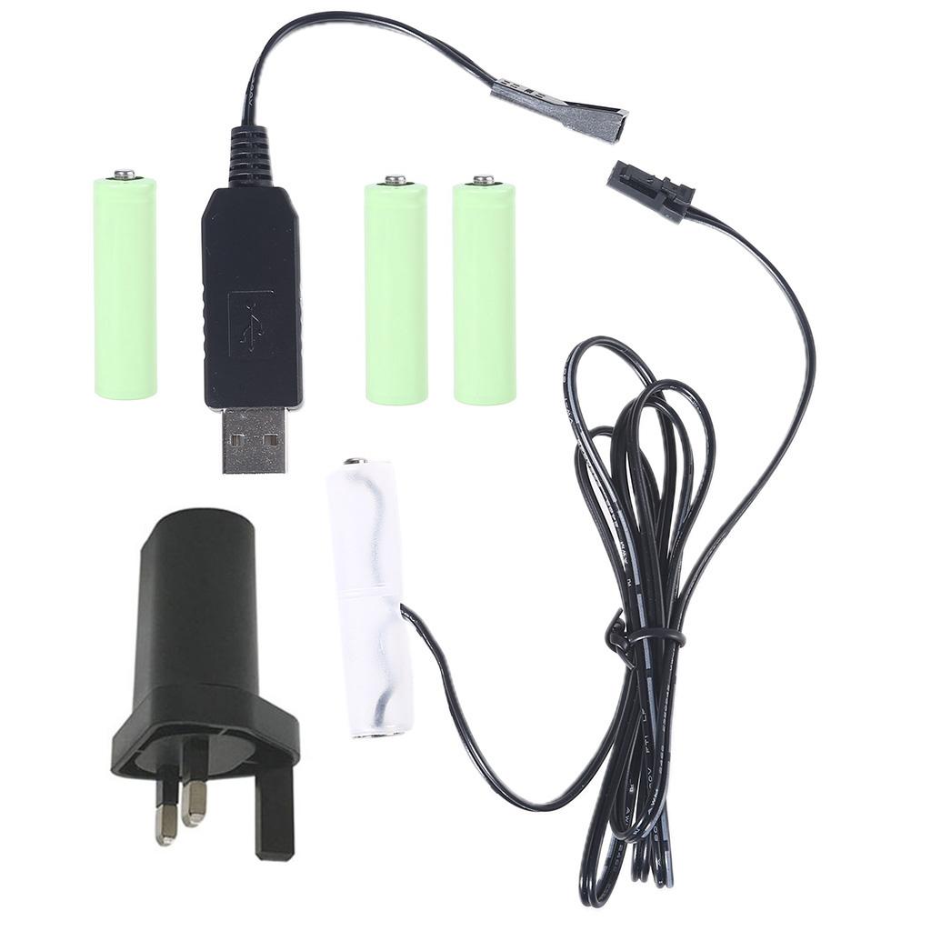 AA-Batteriegerät auf Netz- oder USB-Betrieb umrüsten für Uhr Lampe Kamera Spielzeug Ventilator