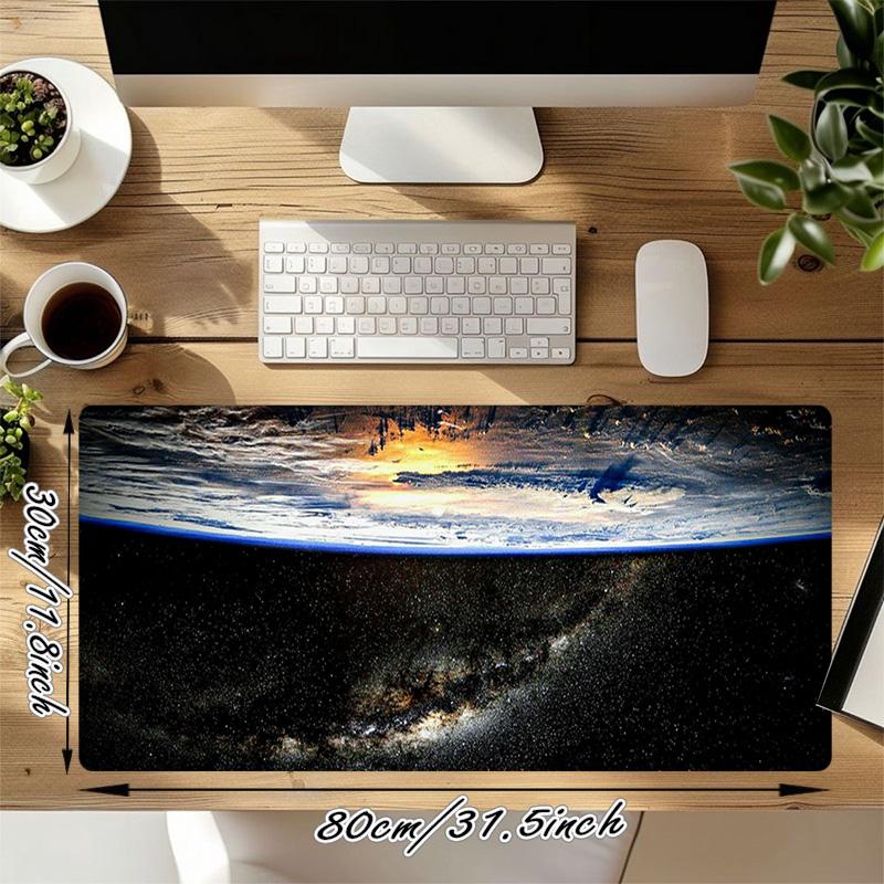 Space Earth Xl Gaming Mouse Pad Nonslip Rubber Base Stitched Edge Waterproof Desk Mat For Pc Laptop Gamer Office Computer Accessories C929526