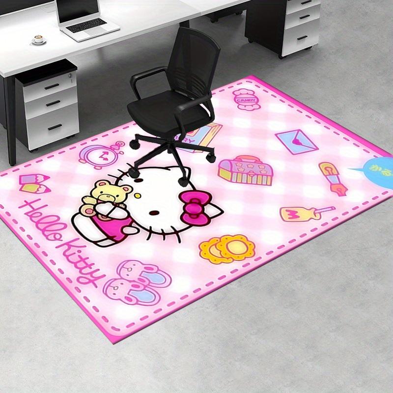 Office Rug Hello Kitty, Fairy Tale Anti-Slip Rug, Machine Washable for Living Room, Bedroom, Office, Multiple Sizes, Bedroom Mat, Decorative Mat, Dura