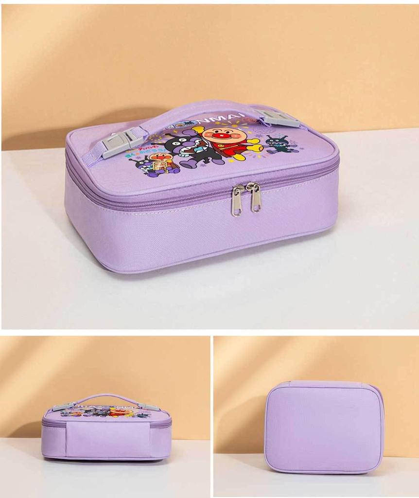 Anpanman & Baikinman Insulated Lunch Bag - Cartoon Design, Thick & Portable for Students/Work
