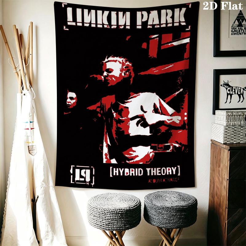 Linkin Park Wall Tapestry Aesthetic Wall Hanging Printed Fabric Blanket Decorative Tapestries for Bedroom Living Room Home Decor