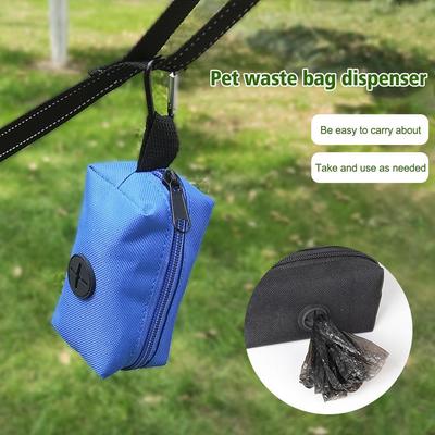 Hundebeutelhalter aus Canvas Outdoor Spender für Haustierabfallbeutel mit Karabinerclip Beutel zur Sammlung von Tierabfällen