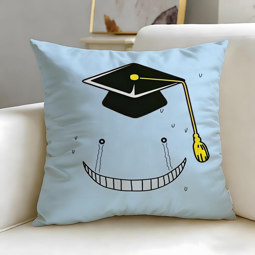 Federa Cuscino Anime Assassination Classroom Morbida Facile da Lavare Versatile per Divano Letto Viaggio e Ufficio
