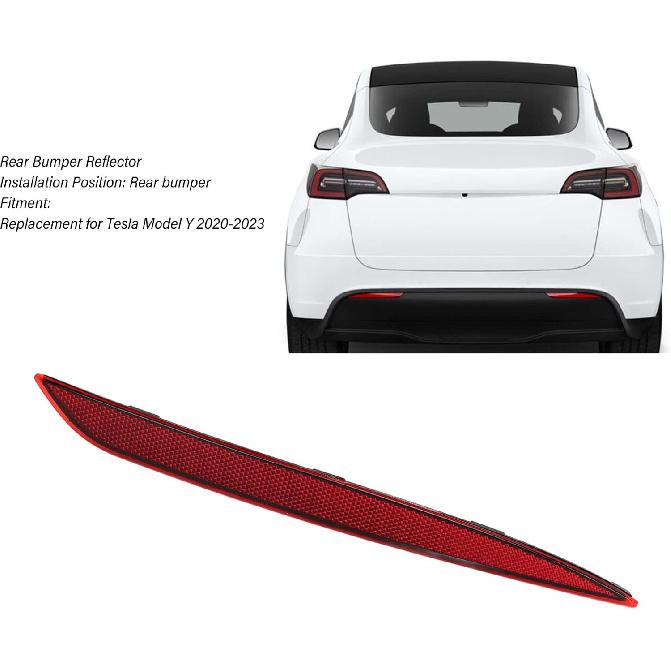 Focket Rear Bumper Reflector Light Lamp for 2020 to 2023, Red Marker Light Lens Trim, Back Bumper Reflector in The Lower Trim for 1495818-00-C