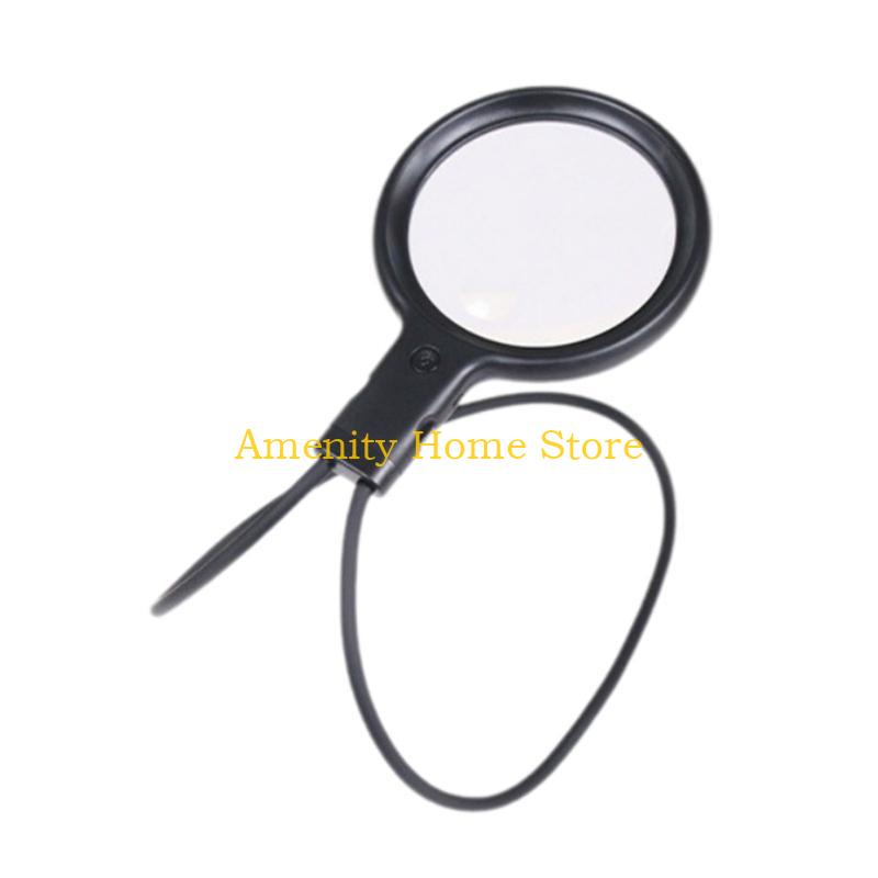 F26C Handheld Magnifier with Builtd In Rechargeable Battery LED Illuminates Magnifier