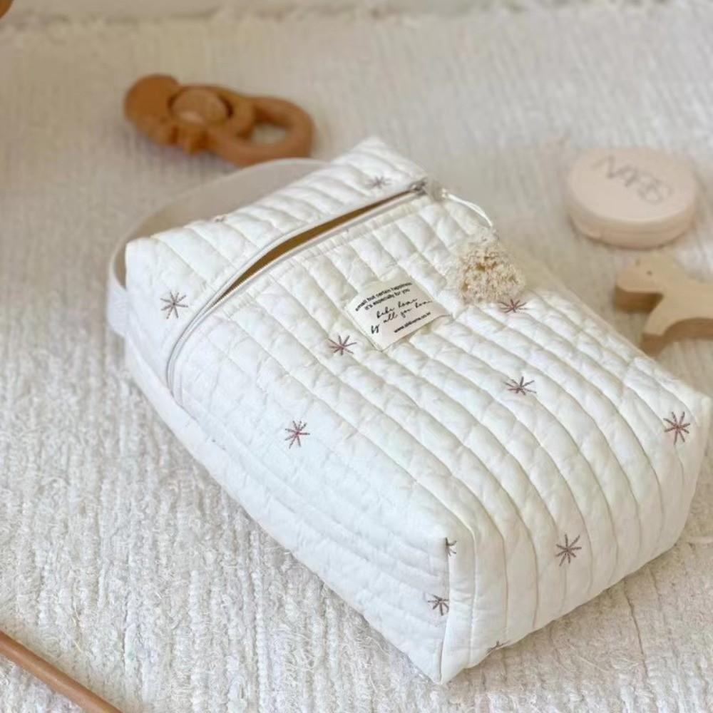 Quilted Baby Diaper Bag Large Capacity Embroidery Mommy Bag Handbags Diaper Organizer Newborn