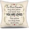 Daughter Hug This Pillow and Know That You Are Loved This Pillow Is A Hug from Me To You Throw Pillow Covers for Daughter from Mom Dad Birthday Gift
