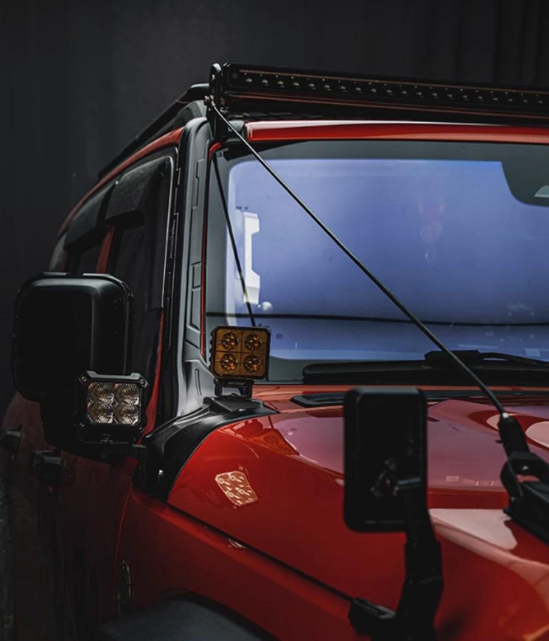 Car Roof Long Searchlight Auxiliary Bracket Fit for Tank 300 Modified Car A-pillar Hood Spotlight Bracket Exterior Upgrade Parts