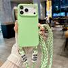 Für iPhone 17 Pro Lanyard Hülle Crossbody Strick-Lanyard Candy Weiche Handyhülle iPhone 17 Pro Max 16 15 14 Plus 13 12 Mini 17Air