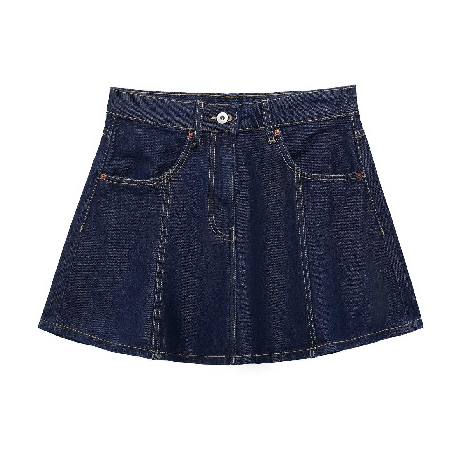 

TAOP&ZA Women s Mid-Waist Casual Denim Skirt - Spring/Summer Fashion 4730091 M