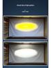 Waterproof Dual-Eye LED Motorcycle Spotlight: Ultra-Bright White & Yellow Light, 9-80V.