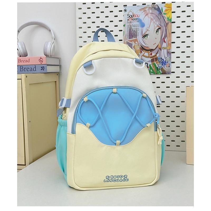 Korean Cute Schoolbag Female High capacity Junior and Senior High School Students' Schoolbags Leisure Joker Backpack Light Travel Backpack.