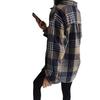 European and American Woolen Plaid Shirt Women's Retro Outer Wear Versatile Top Autumn and Winter Thickened Polished Jacket Shirt