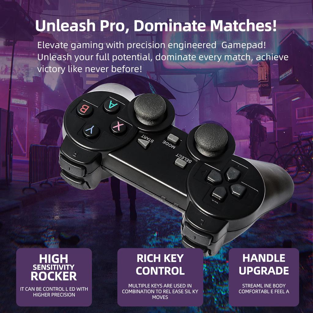 Q9 Pro Video Game Consoles Wireless 2.4GHz Android System TV Game Box HD Output 64GB 40000+Games 3D TV Game Stick