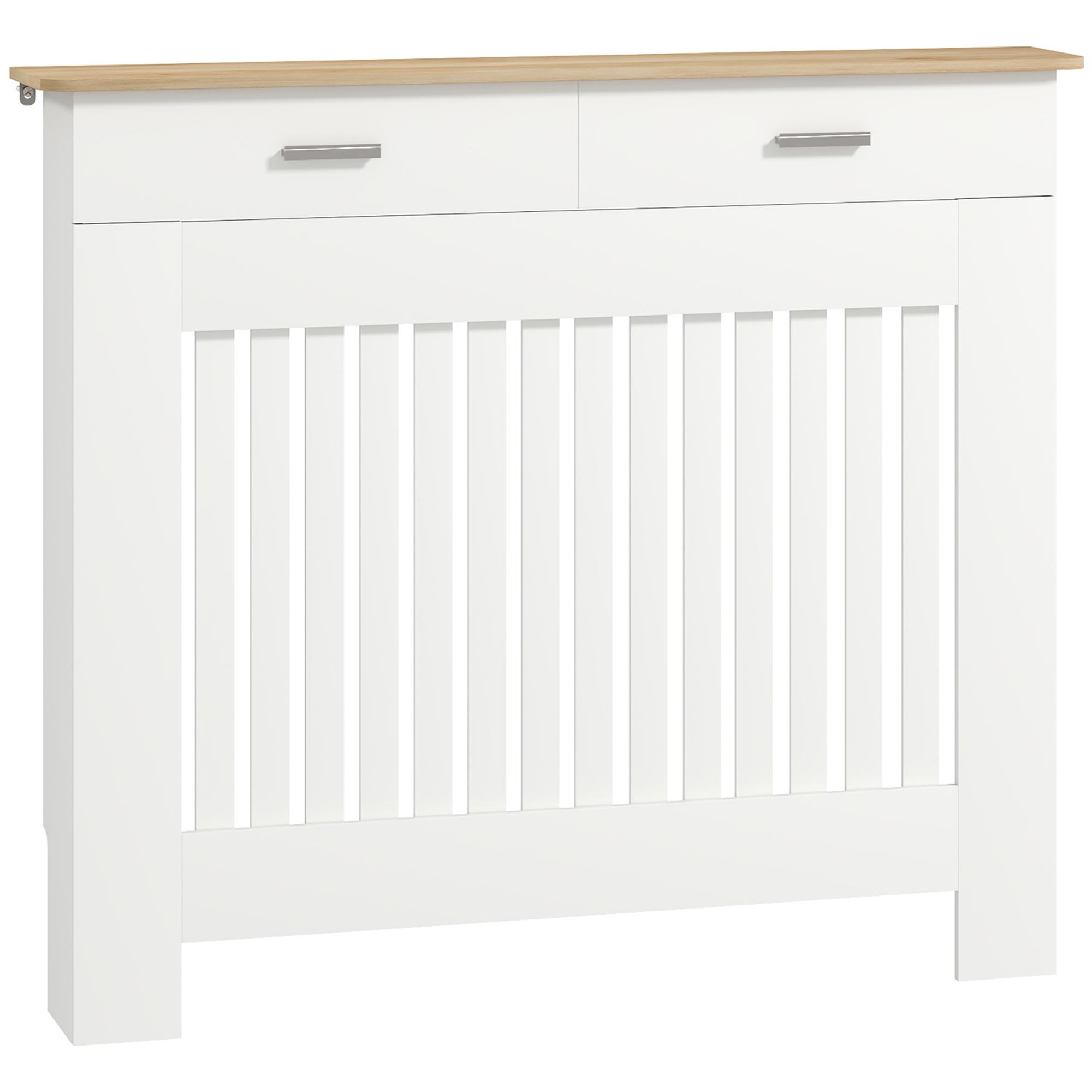 Anti-Tip Slatted Radiator Cover with Storage