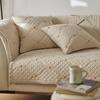 Gesteppte Baumwoll-Sofabezüge für Sofas 3-Sitzer Rutschfest L-Form Sofa Überwurf Weicher Sessel Möbelschutz