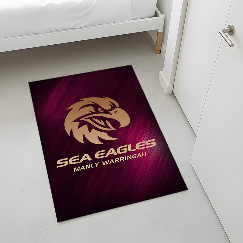 Manly Warringah Sea Eagles (1) Rug Suitable For Living Rooms Bedrooms Computer Rooms Dining Areas And Placement Under Tables And Chairs Also An Ideal
