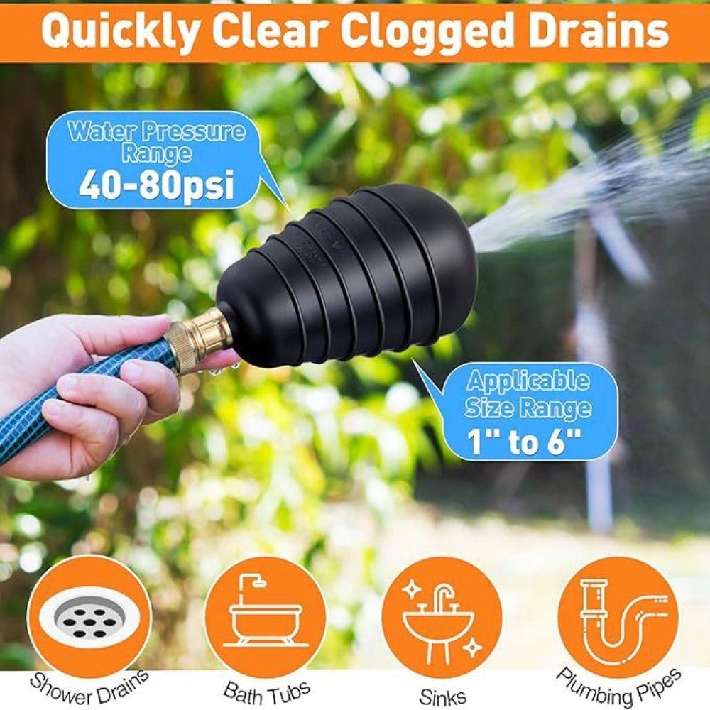 Wear Resistance Pipe Cleaner Safe Drain Bladder Kit Clog Bladder Unclogger  Swimming Pools