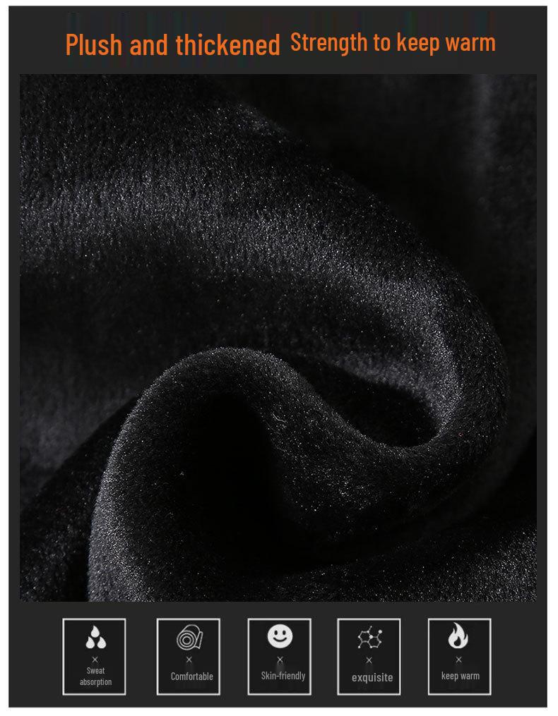 Men's Plus Size Fleece-Lined Corduroy Pants - Straight, Loose Fit, Autumn/Winter Casual Trousers