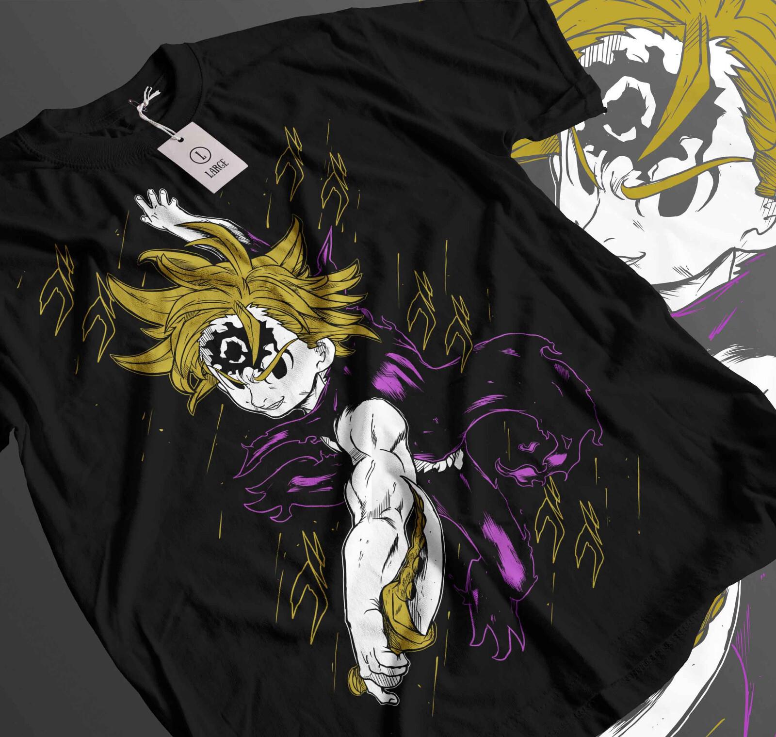 Unisex Escanor T-Shirt Mens Womens Tees Top The Seven Deadly Sins Nanatsu no Taizai Anime Shirt 463 2XL