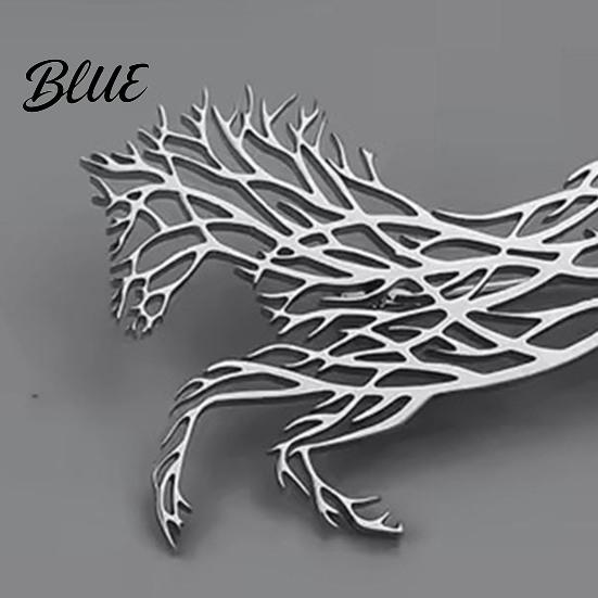 Versatile Horse Design Brooch Galloping Stainless Steel Hollow Pin Jewelry