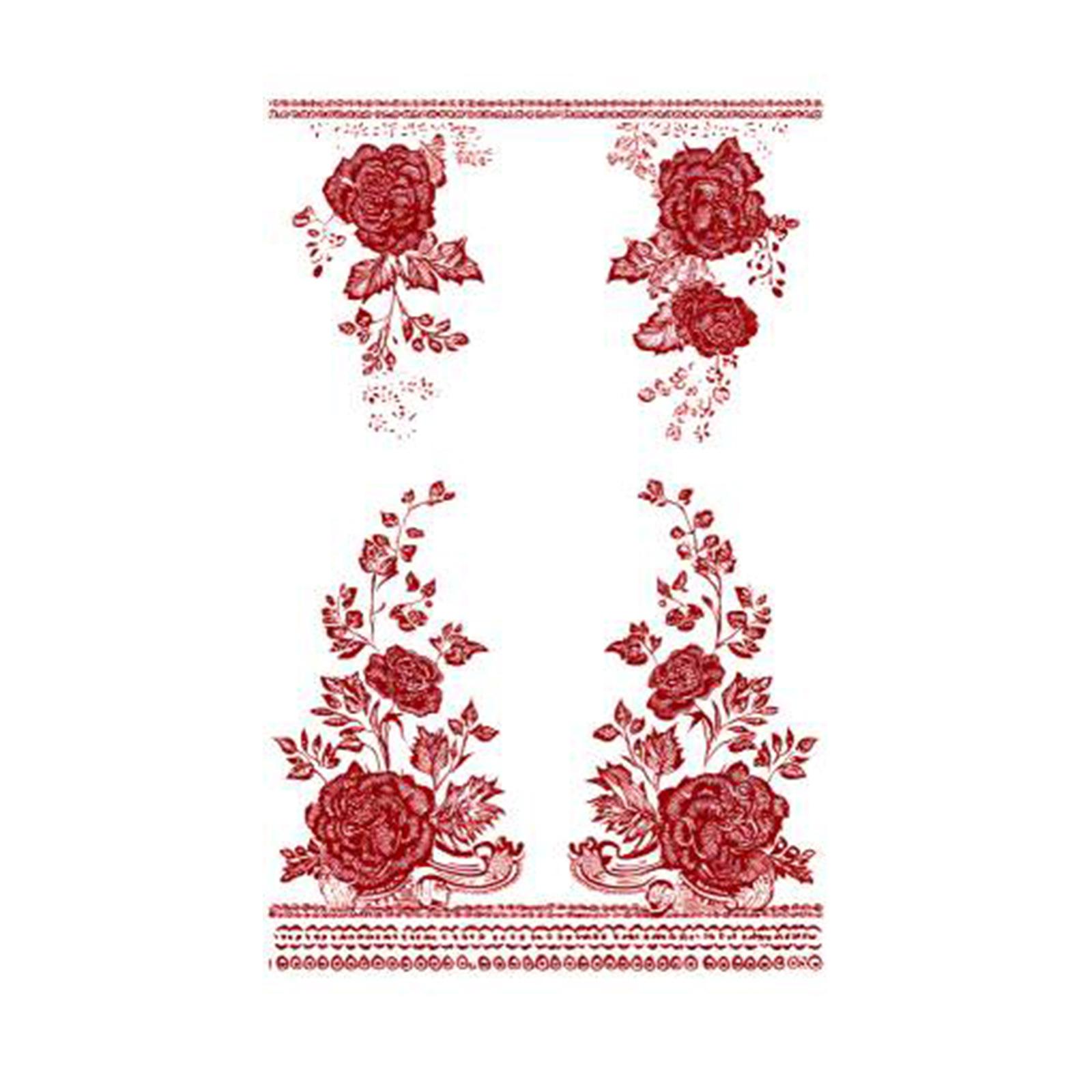 

Tattoo Sticker Red Flower Totem Hand Back Tattoo Waterproof Female Tattoo Sticker CA-2108