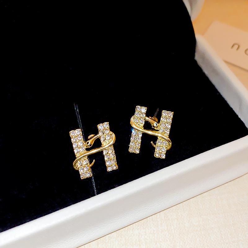 Personalized drip oil diamond snake silver needle earrings retro snake earrings