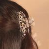 Baroque World Hair Claw The Nostalgia Style Hollow Out Design Rhinestone Hair Claw Clips Alloy Hair Accessories for Women Girls