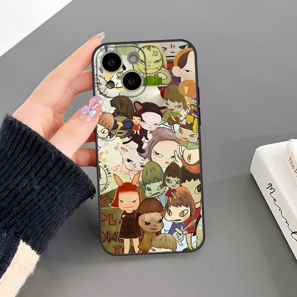 Cartoon Yoshitomo Nara Phone Case For Iphone 17 Air 15 Pro Max 14 Pro 16 Plus 12 13 11 Xr X Xs 8 7 Plus Back Cover