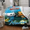 Custom Name Octonauts Adventure Log Flannel Blanket For Super Soft Cute Comfort Blanket For Travel Bedding Couch Sofa Blanket