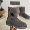 Winter Women Men Real Sheepskin Snow Boots Classic Natural Fur Wool Lined Short Ankle Boots  2026 New Design Warm Non-slip Shoes