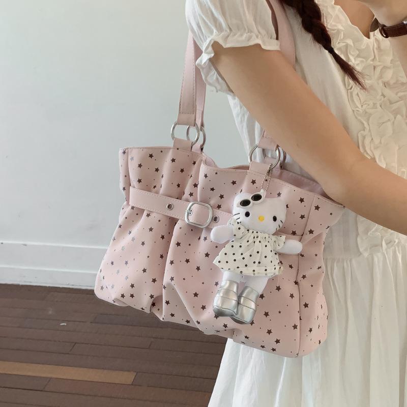Ruffled Small Clean Minimalist Handbag, Stylish Crossbody Bag, Office Bag