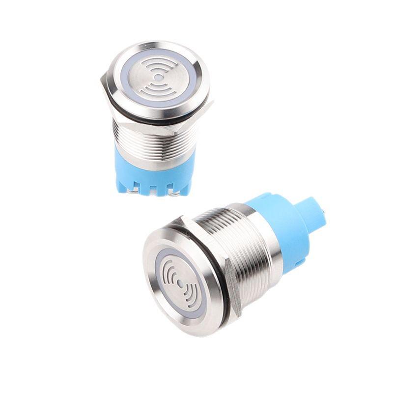 19mm/22mm Stainless Steel LED Flashing Buzzer, Intermittent Sound, 12V/24V