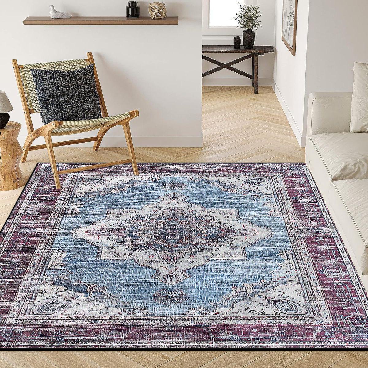

Persian Style Retro Carpet for Living Room 200x300 Luxury Large Area Rugs for Bedroom Decoration Easy clean Anti-slip Lounge Mat 60*90cm