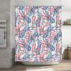 Decorative Waterproof Bathroom Shower Curtain with Floral Pattern for Home Decoration Pink Blue Colors Available Perfect Gift I