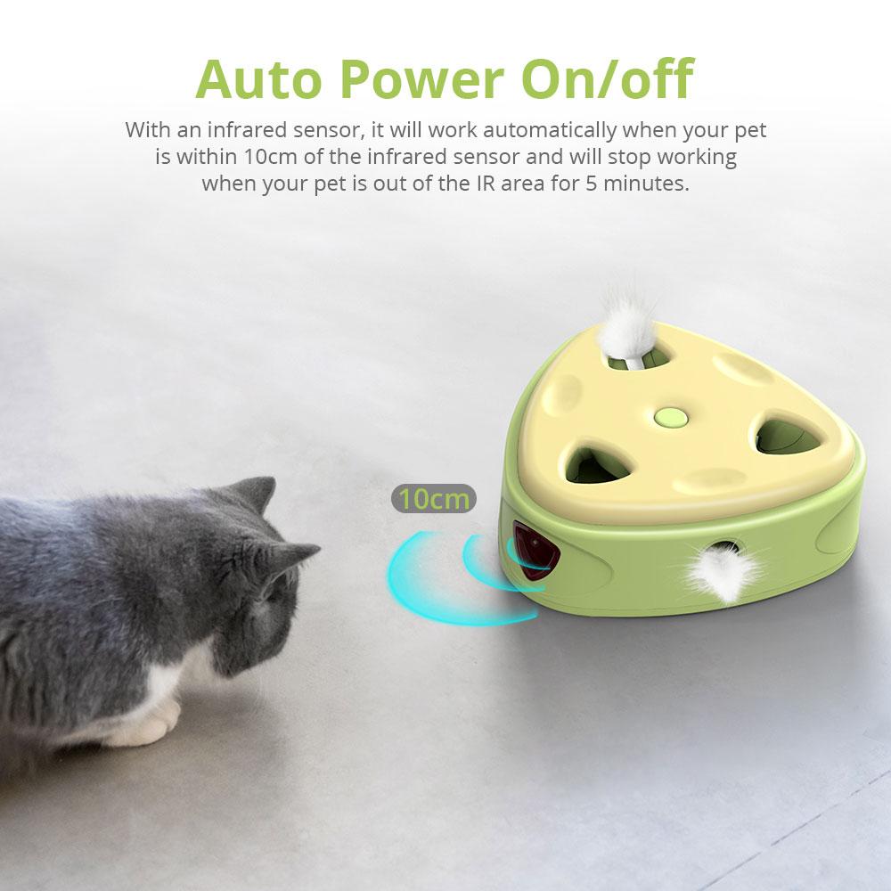 fluffee Cheese cat toy, battery type