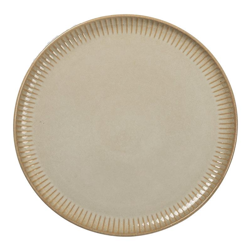 Teller Haushalt Retro Stil Essteller Keramikteller Geschirr Premium Pastateller Restaurant Kommerzielles Catering Runder Teller