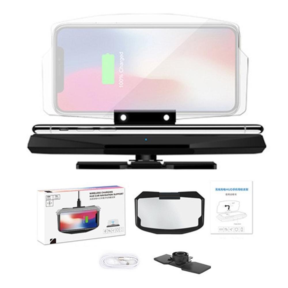 

Проекционный дисплей для автомобиля, крепление для навигации, беспроводная зарядка, держатель телефона для iPhone, проектор HD, электронные аксессуары