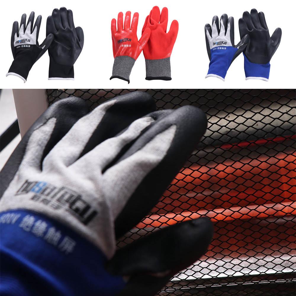 Electrical Insulating Gloves Withstanding Voltage 400V/500V Work Gloves  Household
