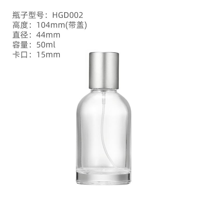 30/50/100ml Clear Glass Perfume Spray Bottle, Empty Refillable Atomizer with Crimp Neck, Travel Sample Container