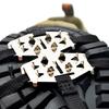 Antislip Ice Shoe Crampons with Spikes for Winter Outdoor and Skiing, 24 Teeth Ice Snow Spikes Grip for Boot and Shoe