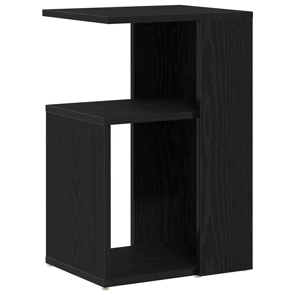 Side Table Black Oak Look 36 X 30 X 56 Cm
