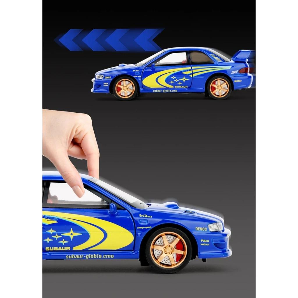 Simulation 1/32 Subaru Impreza Rally Edition Alloy Sports Car Model Ornament Toys Children Boy Diecast Toy Vehicle Home Decor