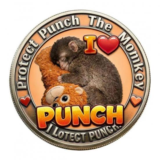 

2 шт. Памятная монета Обезьяна ДвойнаяПлюшевая игрушка обезьянка, обнимающая с двух сторон, Коллекционный жетон, Монета эмоциональной поддержки, Вдохновляющий подарок для A