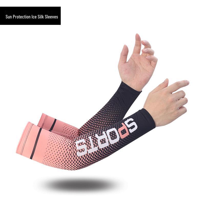 

Unisex Ice Silk UV Protection Cooling Arm Sleeves for Cycling, Sports, Driving & Outdoor Use One Size