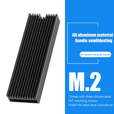 Heat Cooler Radiator with Thermal Pad M.2 NVMe Heat Cooler Aluminum Alloy Heat-resistance Computer Accessories for M.2 2280