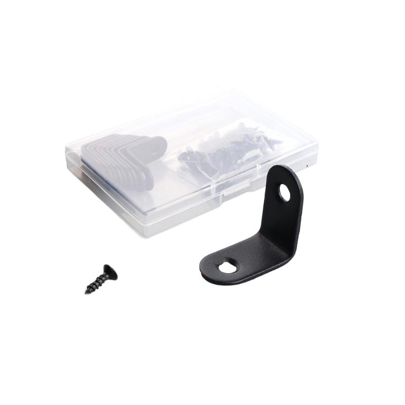 10Pcs L Shaped Corner Brace Stainless Steel 90 Degree Right Angles Metal Brackets for Cabinets Shelves Easy To Install