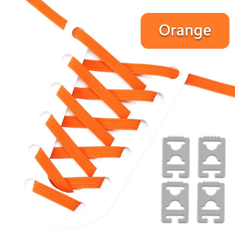 1 Pair Elastic No Tie Shoe Laces Anchors Flat Shoelace Lock Clip for Adults and Kids Tieless Shoelaces for Sneakers
